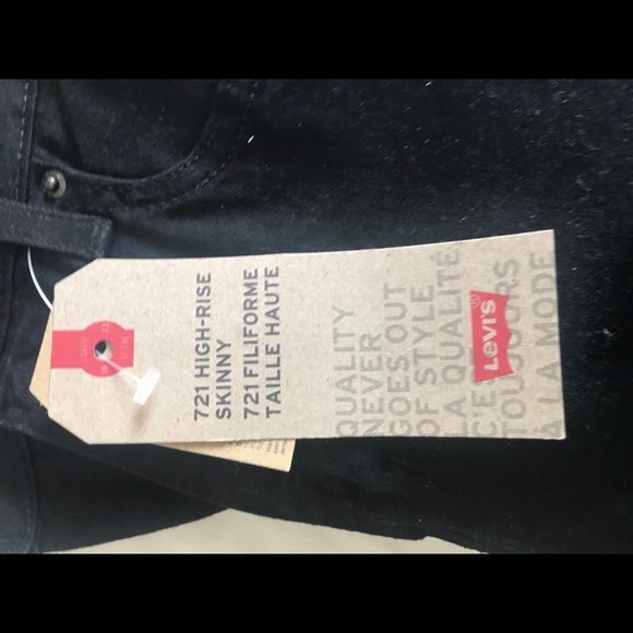 721 High Rise Skinny Jeans Jeans in Soft Black - Picture 6 of 9